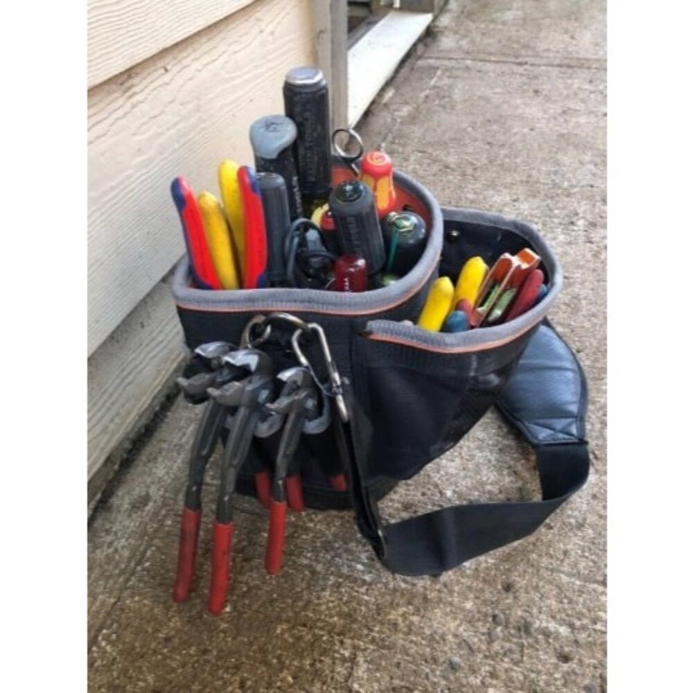 14 Tool Bag with Shoulder Strap Has 14 Pockets for Tool Storage